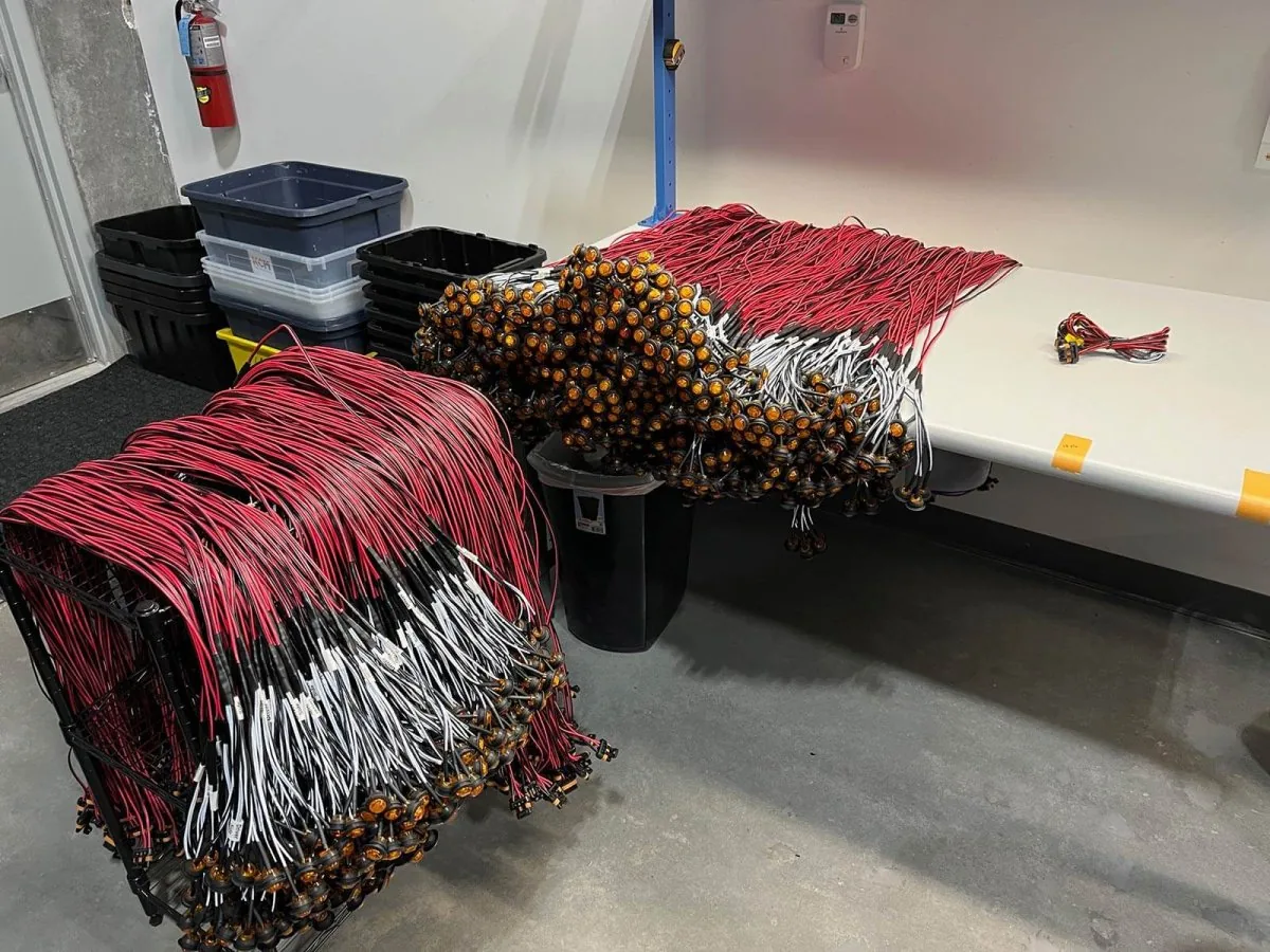 Cable assemblies arranged during production